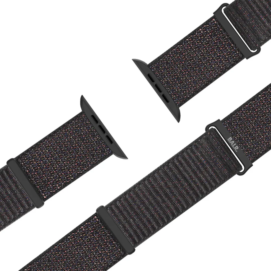 BALR Nylon Bandje Apple Watch 44/45/49mm - Zwart - afbeelding 6 van 6
