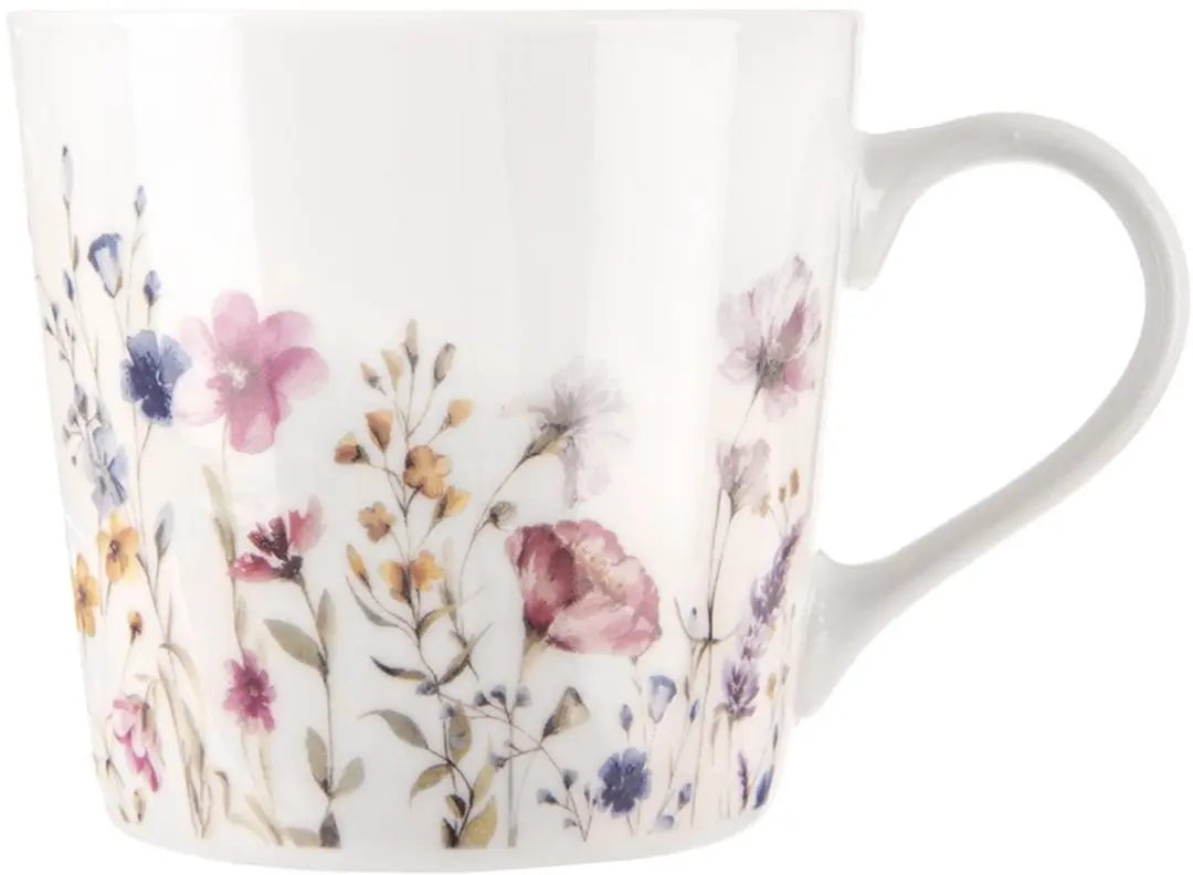 Orion Floral Series Mug Porselein - 430ml Wit