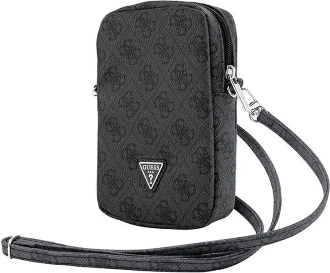 GUESS Triangle Logo Wallet Pouch GUWBZP4GFTSK - 3 Pasjes - Zwart