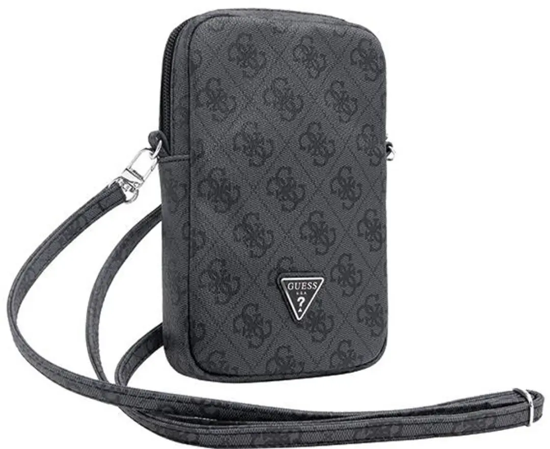 GUESS Triangle Logo Wallet Pouch GUWBZP4GFTSK - 3 Pasjes - Zwart