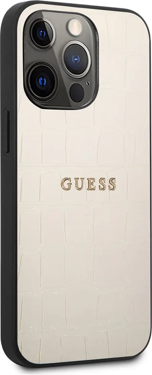 Guess Hoesje iPhone 13 Pro Croco Lines - Beige - MagSafe - afbeelding 6 van 6