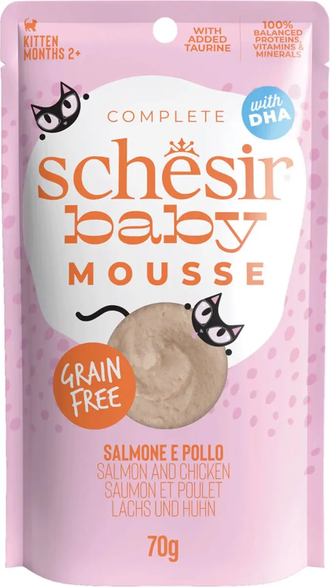 Schesir Baby Kitten Mousse Zalm 12x70g