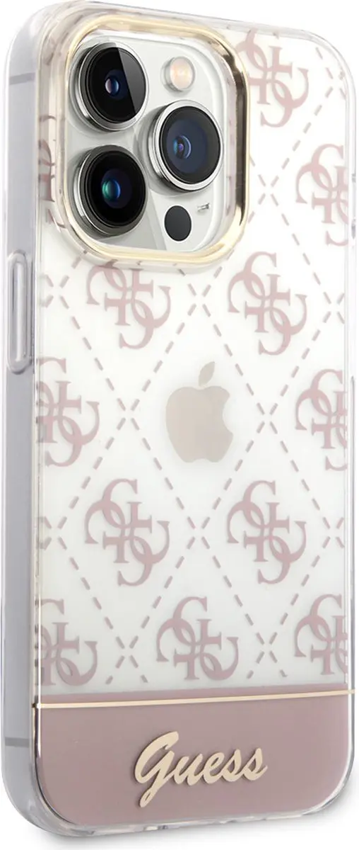 GUESS iPhone 14 Pro Hoesje - Roze - MagSafe