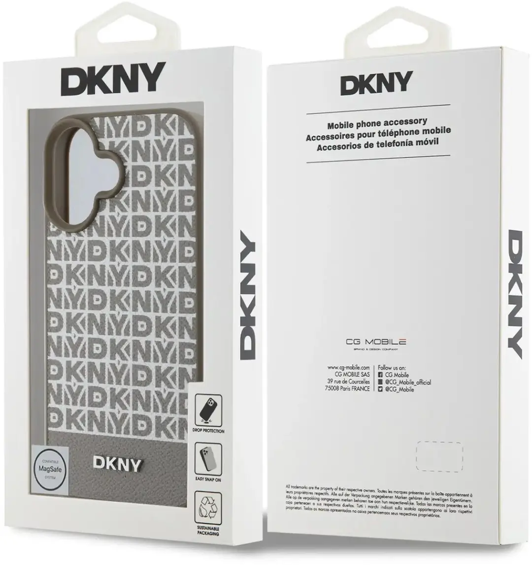 DKNY Backcover iPhone 16 - MagSafe - Bruin