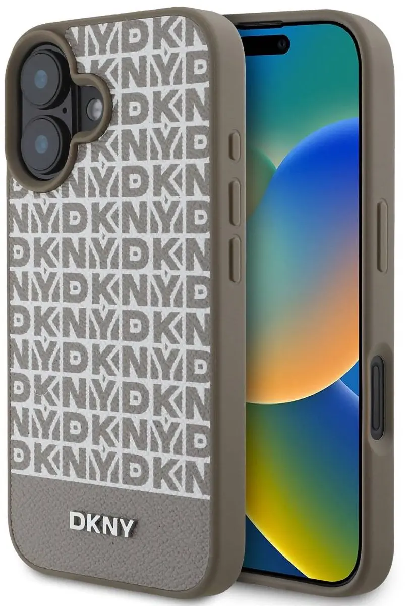 DKNY Backcover iPhone 16 - MagSafe - Bruin