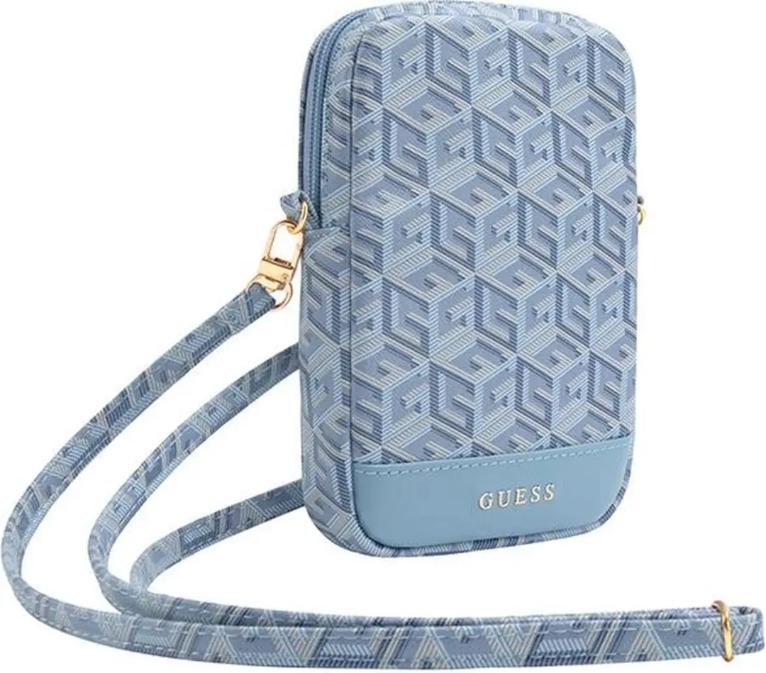 GUESS G-Cube Tasje Blauw - 7 Inch - 3 Pasjes