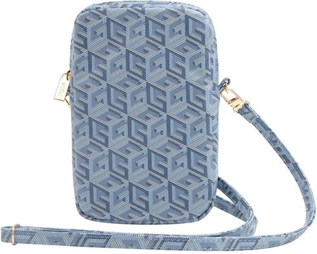 GUESS G-Cube Tasje Blauw - 7 Inch - 3 Pasjes
