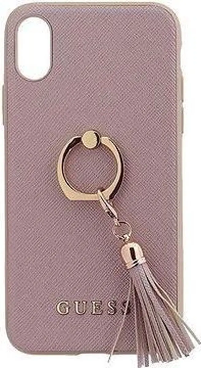 GUESS iPhone Xs/X Hoesje - Rose Goud Kunstleer