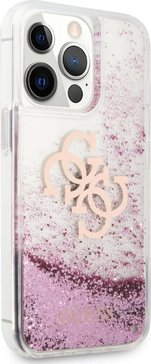 GUESS iPhone 13 Pro Backcase - Glitter Roze - MagSafe