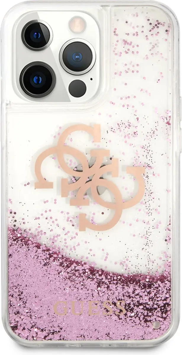 GUESS iPhone 13 Pro Backcase - Glitter Roze - MagSafe