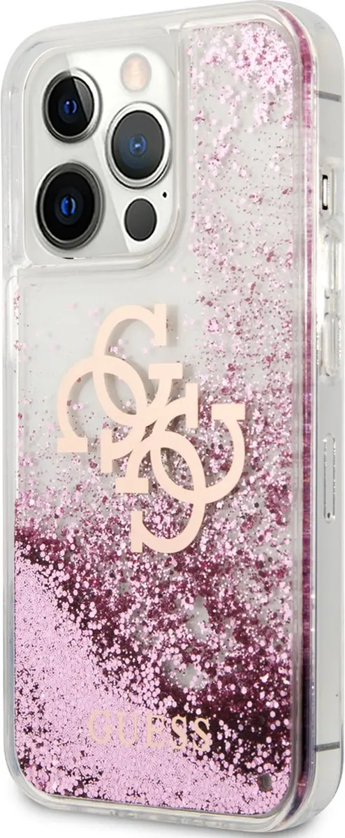 GUESS iPhone 13 Pro Backcase - Glitter Roze - MagSafe