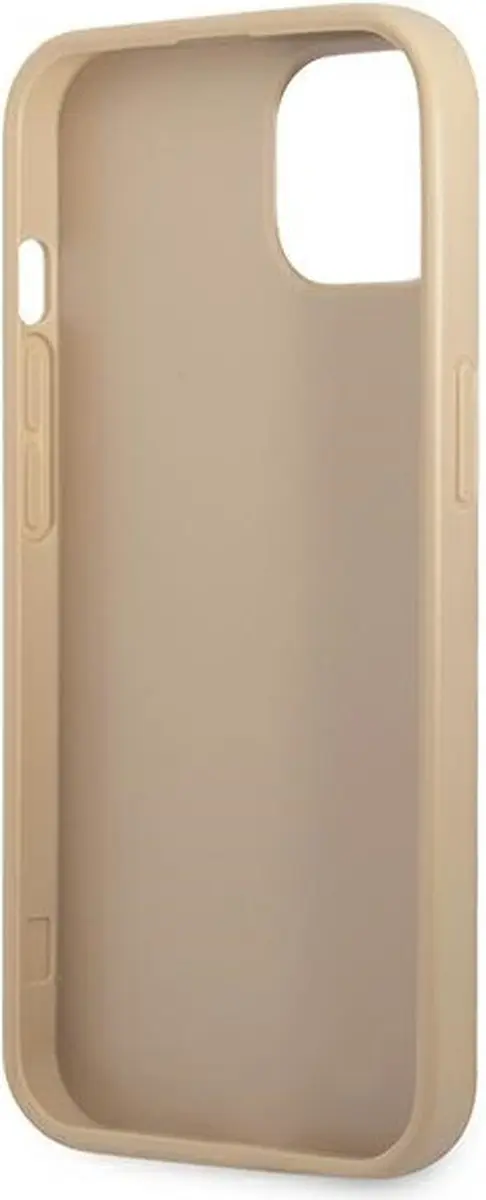 GUESS Saffiano Triangle Back Case iPhone 13 Mini - Beige - afbeelding 6 van 6