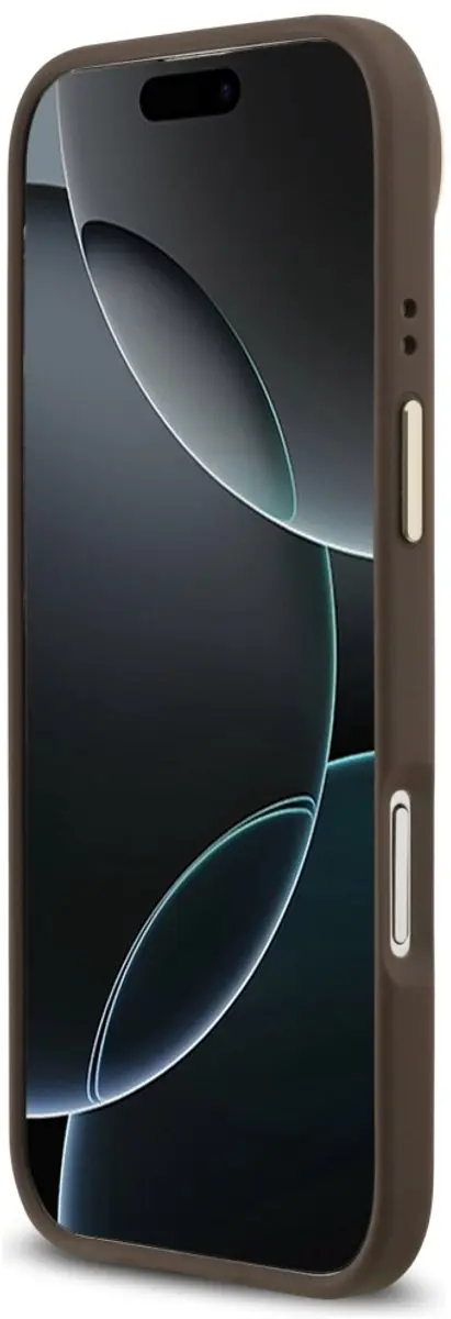 GUESS iPhone 17 Air Back Cover - Bruin - MagSafe PU Leather - afbeelding 6 van 6