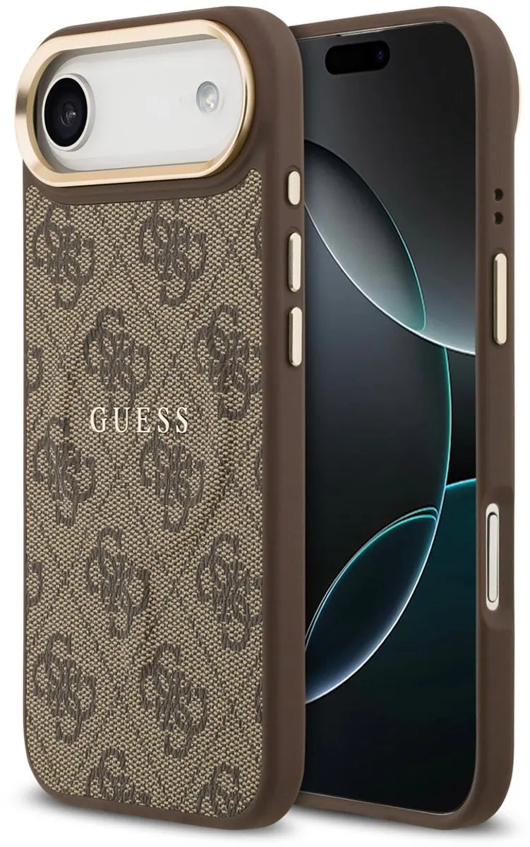 GUESS iPhone 17 Air Back Cover - Bruin - MagSafe PU Leather