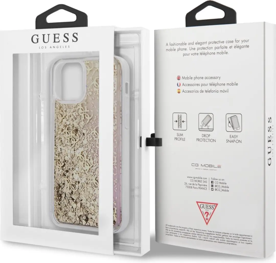 GUESS Goud Hoesje iPhone 12 Pro Max 3700740481172