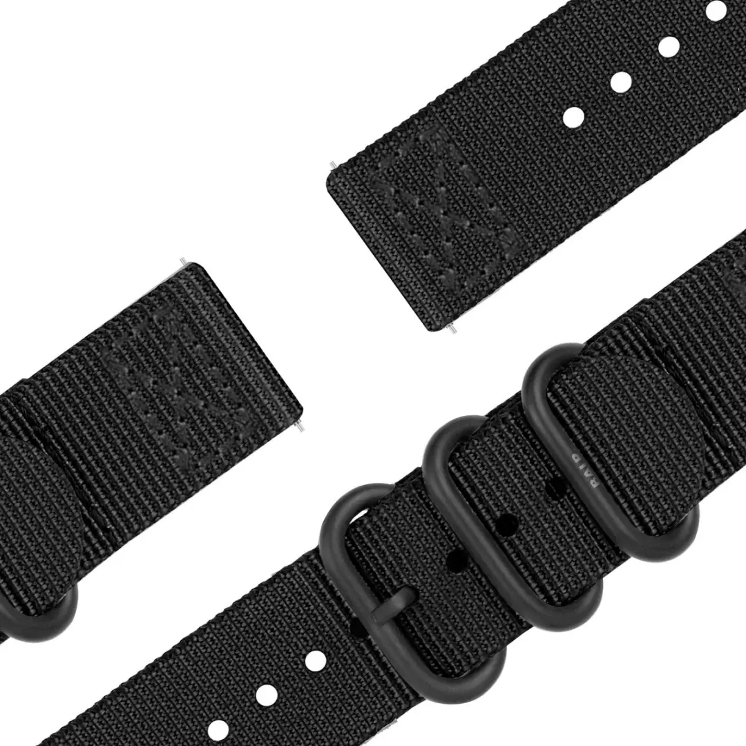 BALR 22mm Nylon Horlogeband - Zwart