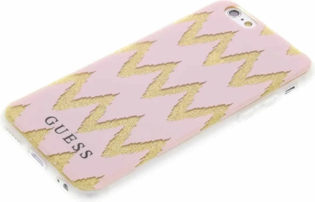 GUESS TPU Hoesje Chevron iPhone 6/6S - Beige