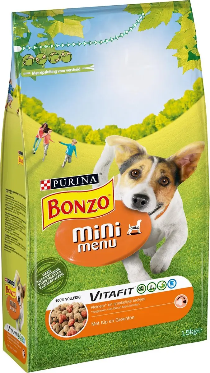 Bonzo Mini Menu Kip & Groenten Hondenvoer