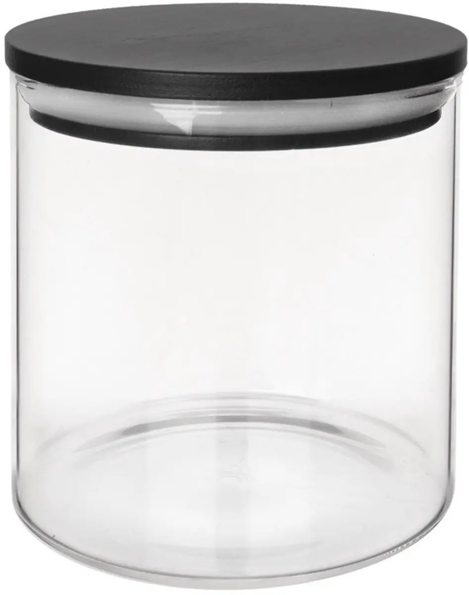 Orion Glazen Opslagcontainer 450ml - Borosilicaatglas - Bamboedeksel