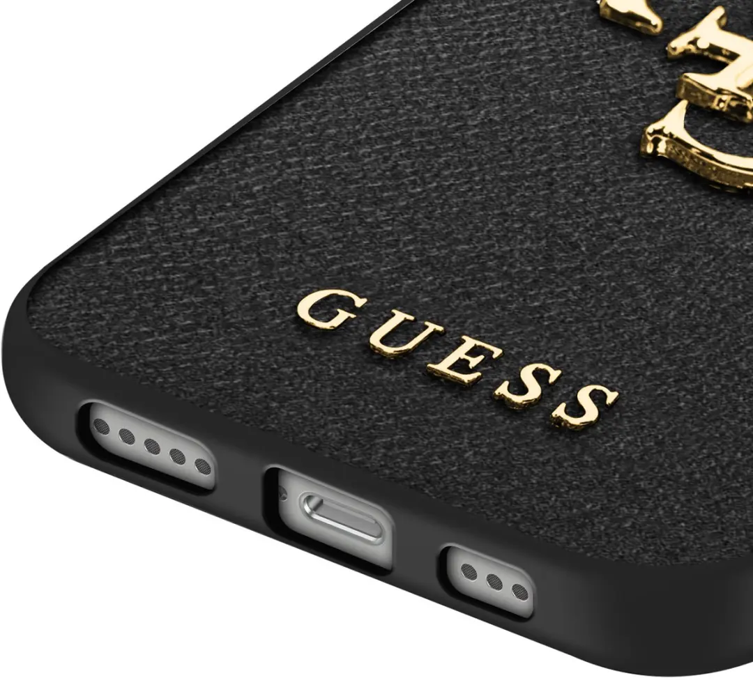 GUESS Hoesje iPhone 17e Saffiano Kunstleer - Zwart