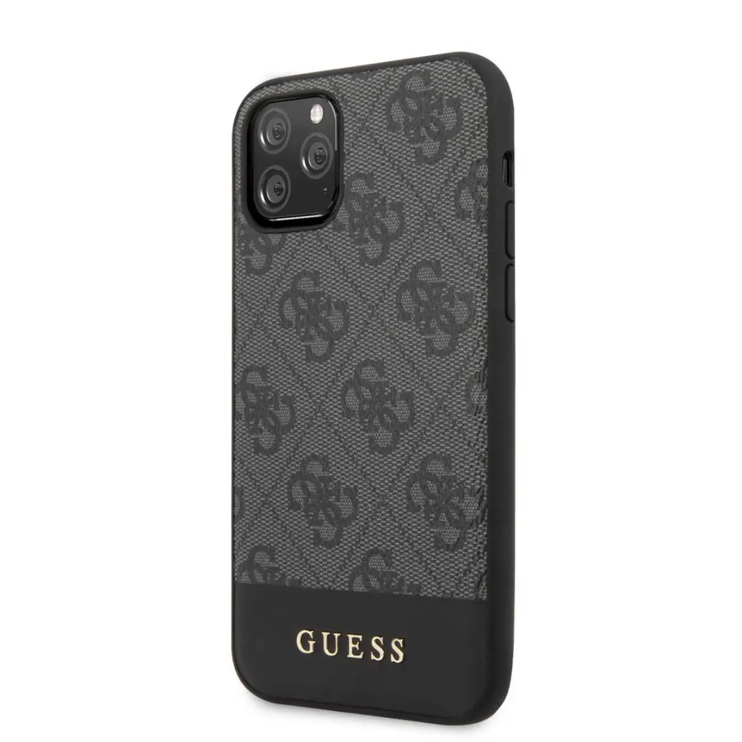 GUESS iPhone 11 Pro Hoesje - Grijs 4G Stripe