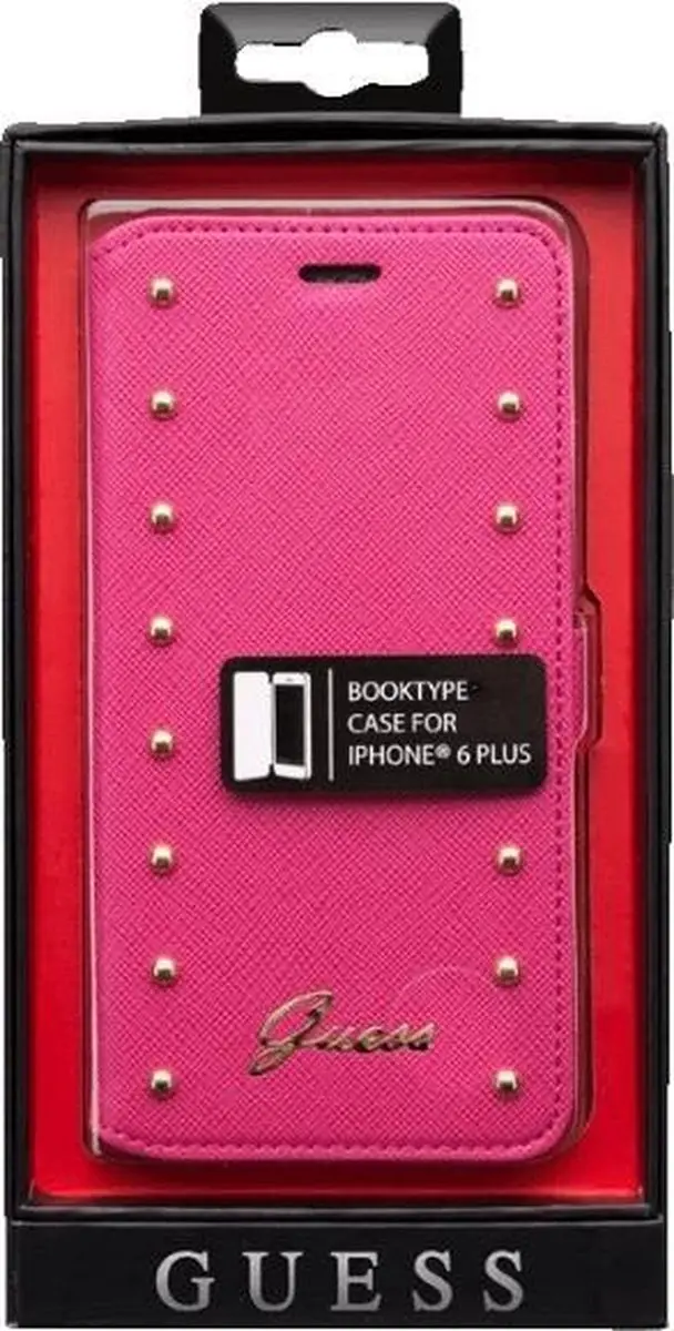 Guess Studded Folio Bookcase Hoesje - iPhone 6/6S Plus - Roze
