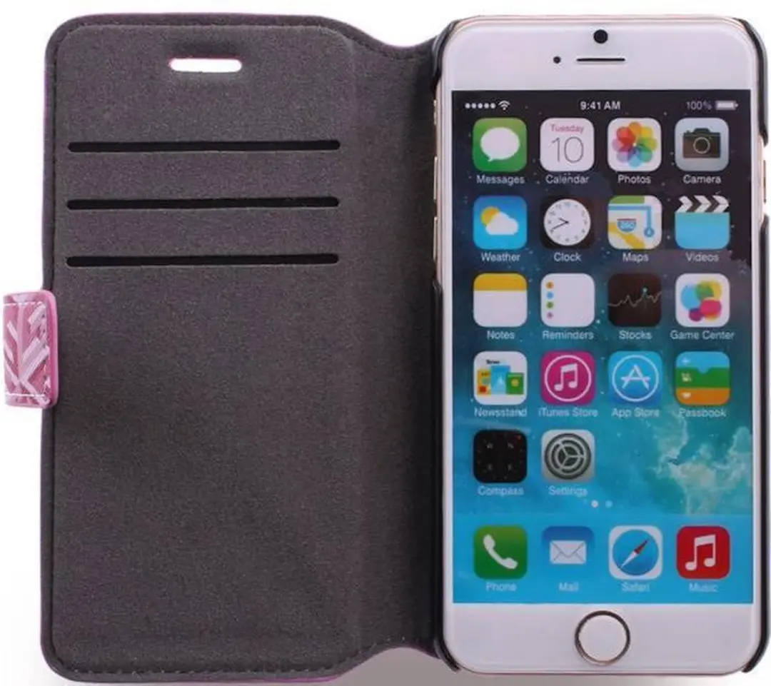 GUESS G-Cube Bookcase iPhone 6 Hoesje - Rood