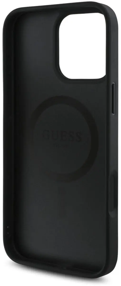GUESS 4G Metal Logo Backcover GUHMP16XP4SM4MK - iPhone 16 Pro Max - Zwart
