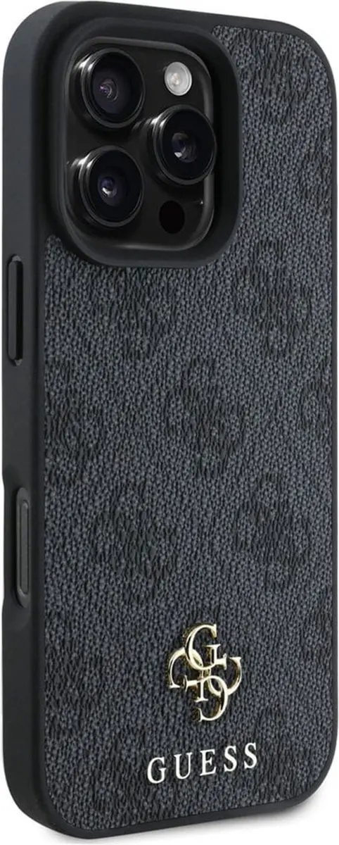 GUESS 4G Metal Logo Backcover GUHMP16XP4SM4MK - iPhone 16 Pro Max - Zwart