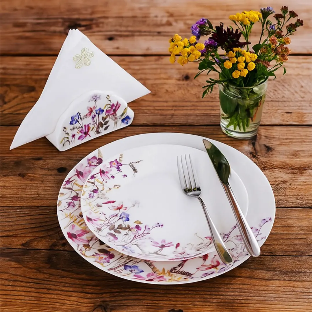 Orion Louka Dessertbord Porselein - 20,5 cm - Bloemenmotief