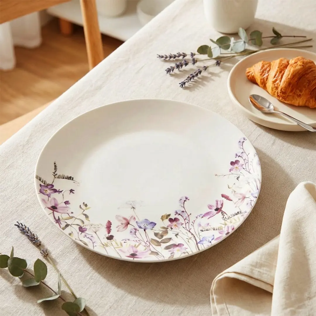 Orion Louka Dessertbord Porselein - 20,5 cm - Bloemenmotief