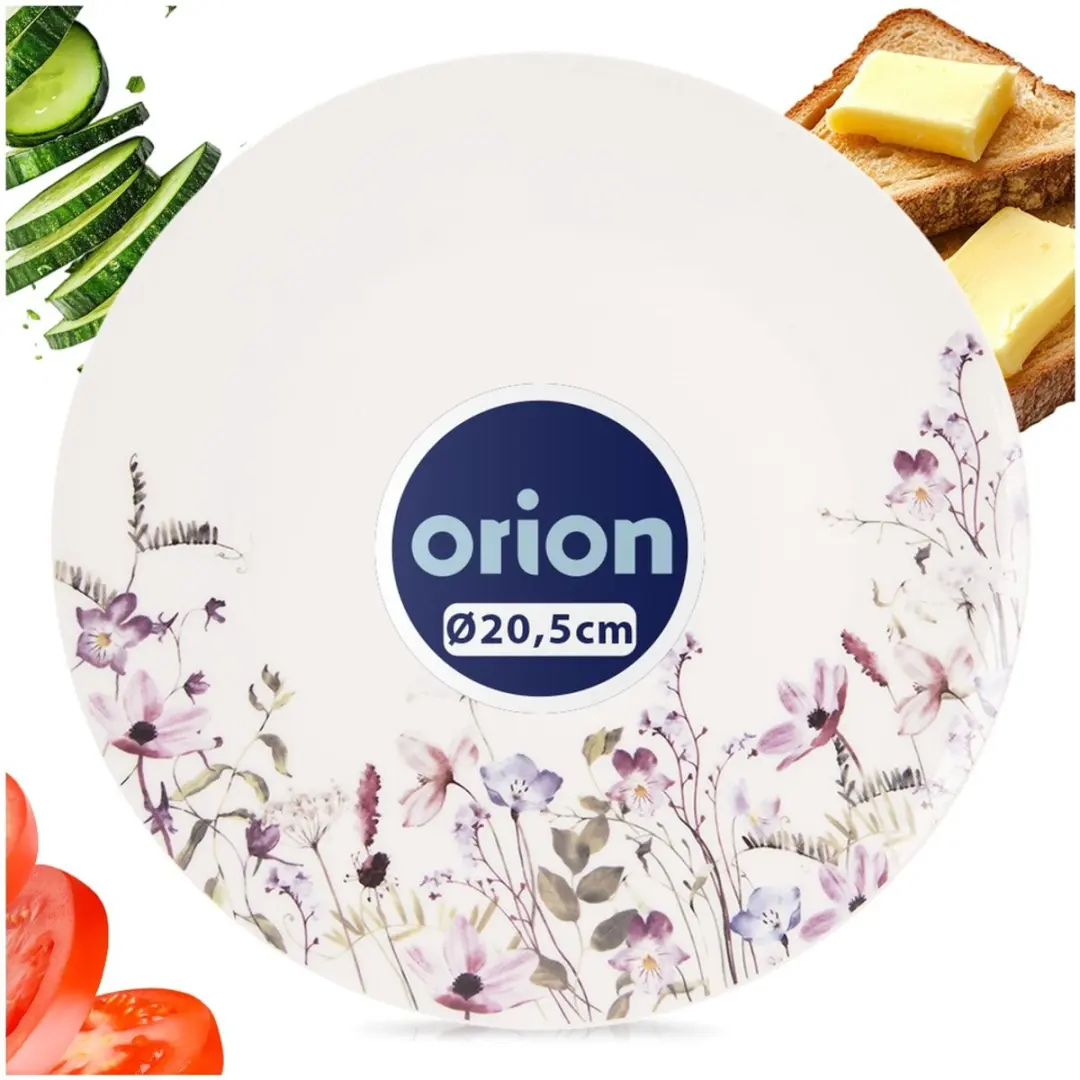 Orion Louka Dessertbord Porselein - 20,5 cm - Bloemenmotief