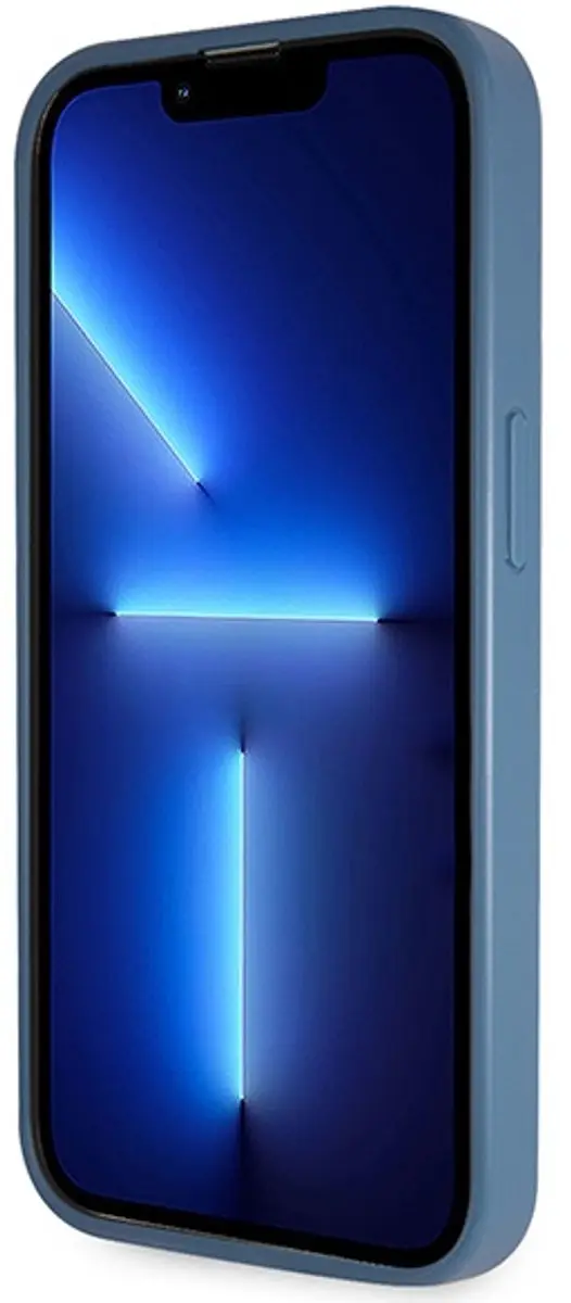 GUESS 4G Triangle Crossbody Hoesje - iPhone 14 Pro - Blauw