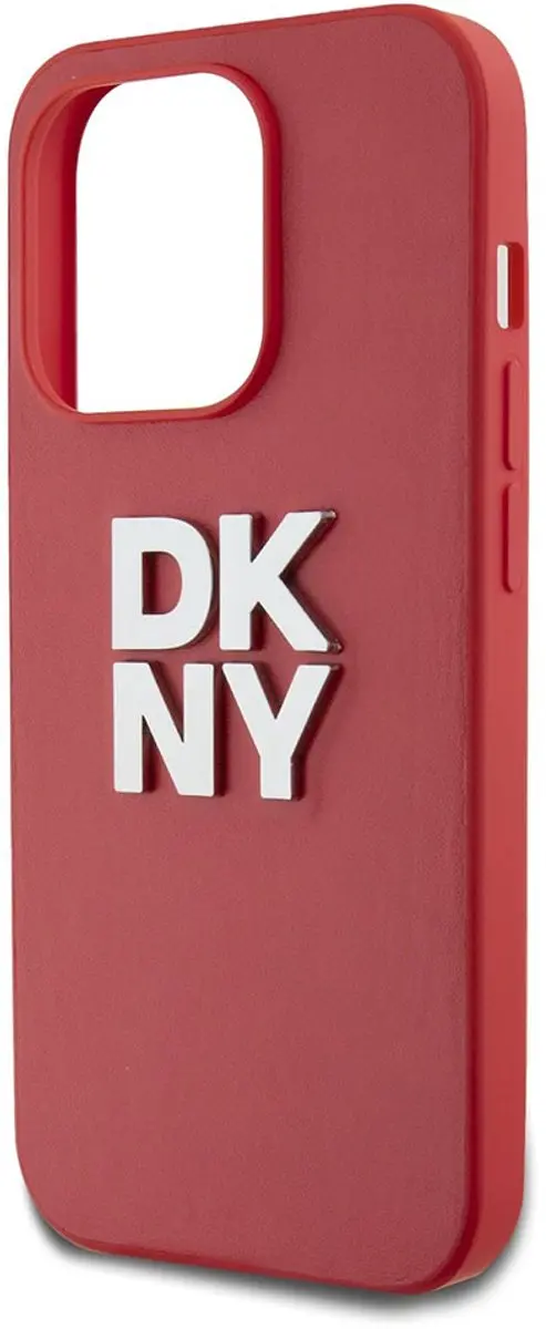 DKNY Hoesje iPhone 14 Pro - Rood - Metalen Logo