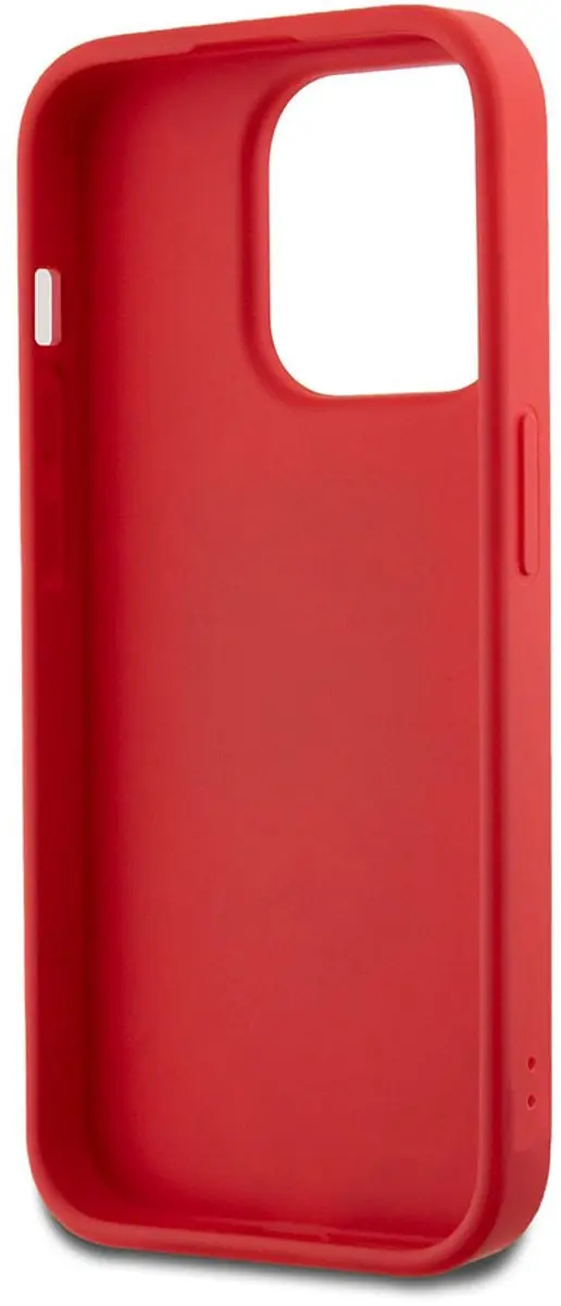 DKNY Hoesje iPhone 14 Pro - Rood - Metalen Logo