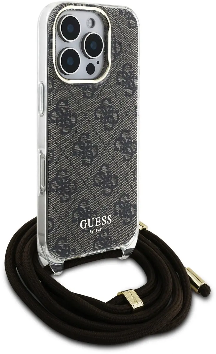 Guess IML 4G Crossbody Hoesje 12950 - iPhone 16 Pro Max - Bruin