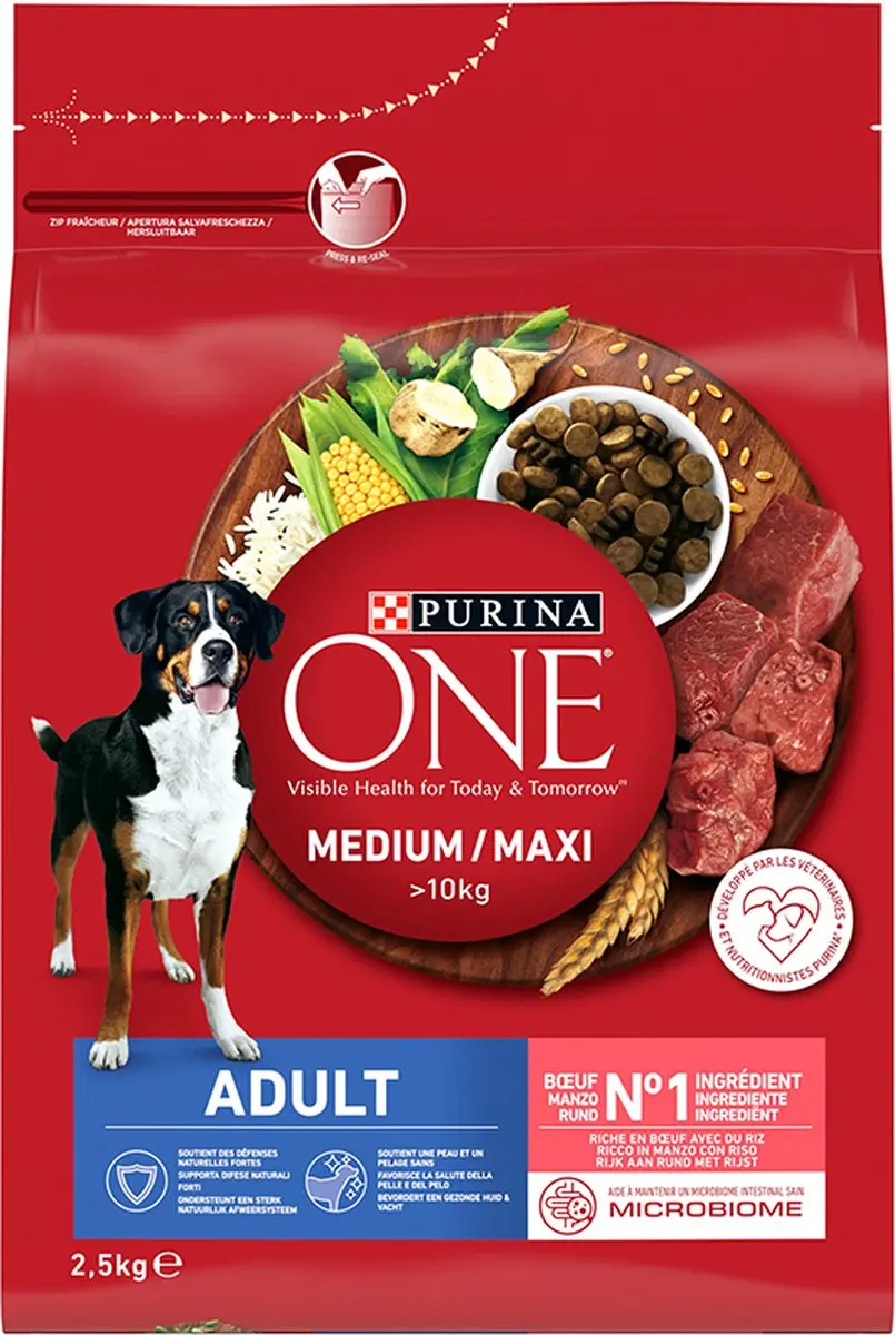 Purina ONE Medium Maxi Adult Hondenvoer 2500g