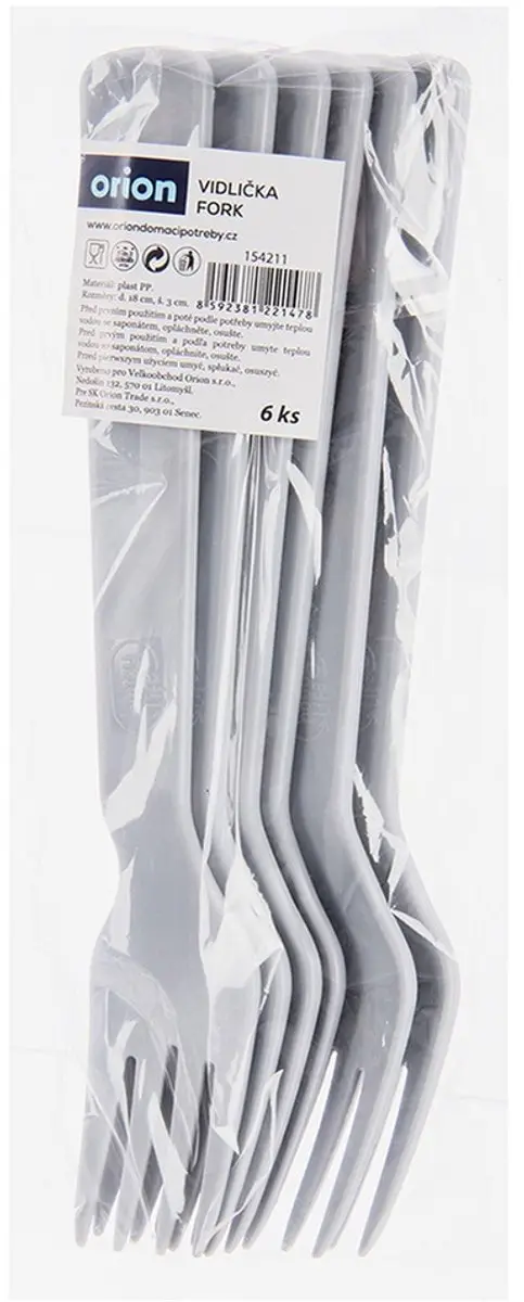 Orion Tafelvorken Grijs 18cm - 6 Stuks