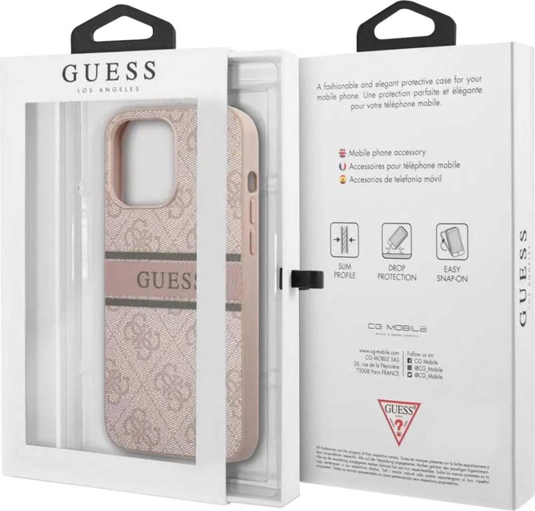 Guess iPhone 13 Pro Back Cover - Roze - MagSafe