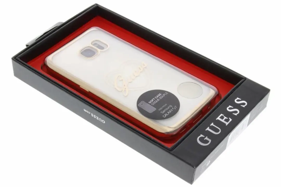 Guess Signature Heart S206-12 Hoesje - Samsung Galaxy S7 - Zilver