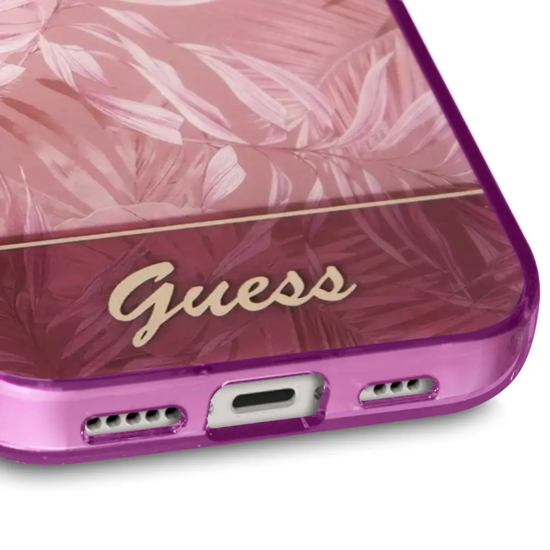 GUESS TPU Telefoonhoesje iPhone 14 Plus - Roze - MagSafe