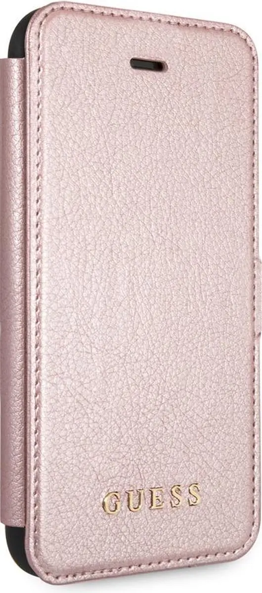 GUESS iPhone Bookcase Hoesje - Effen Rose Goud