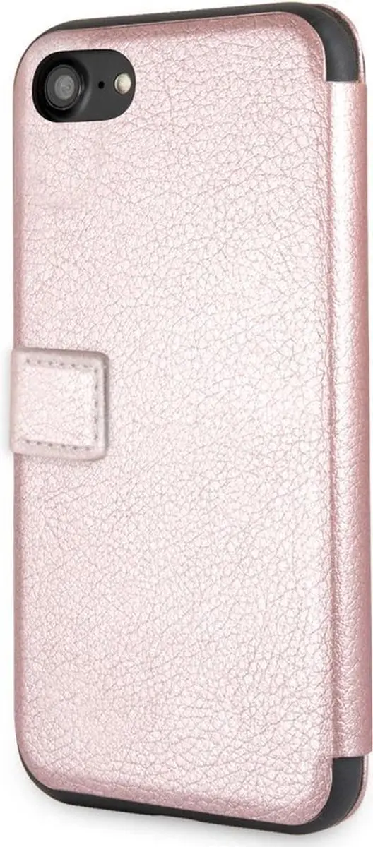 GUESS iPhone Bookcase Hoesje - Effen Rose Goud