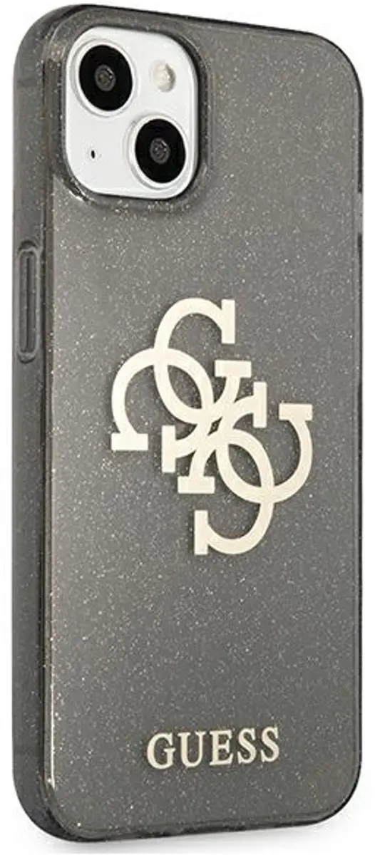 Guess Glitters iPhone 13 Mini Hoesje - Zwart