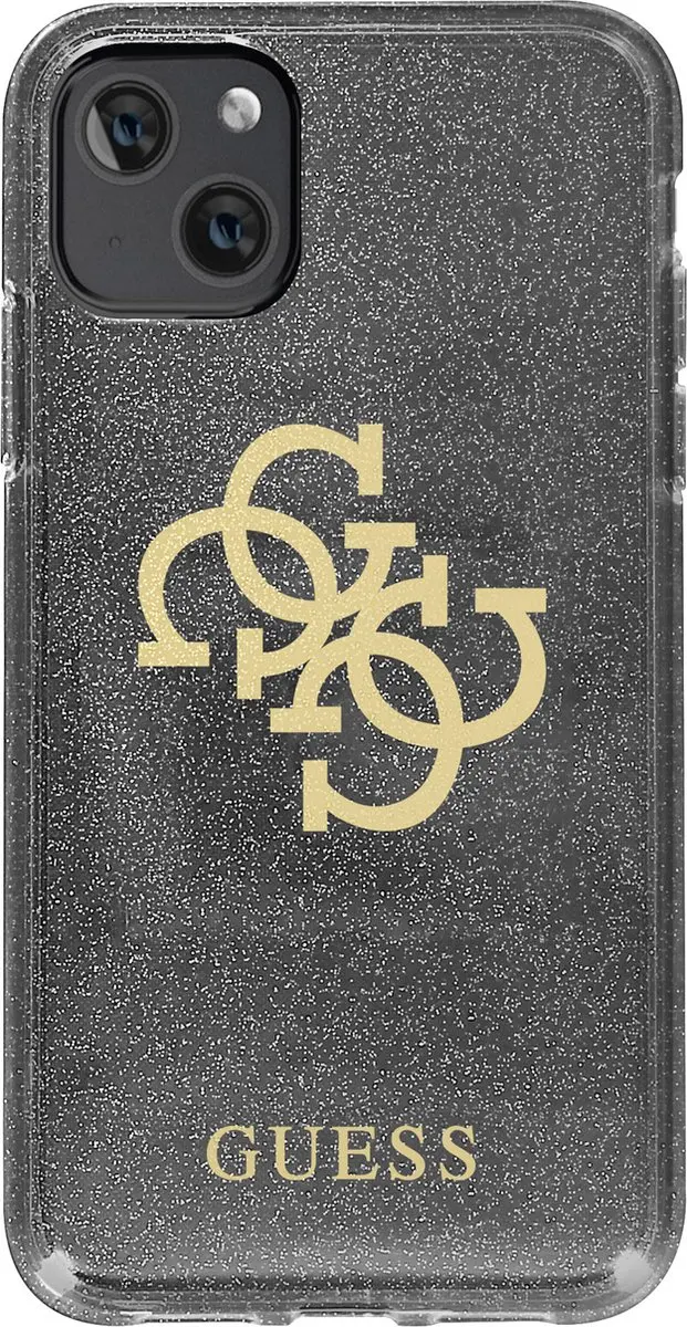 Guess Glitters iPhone 13 Mini Hoesje - Zwart