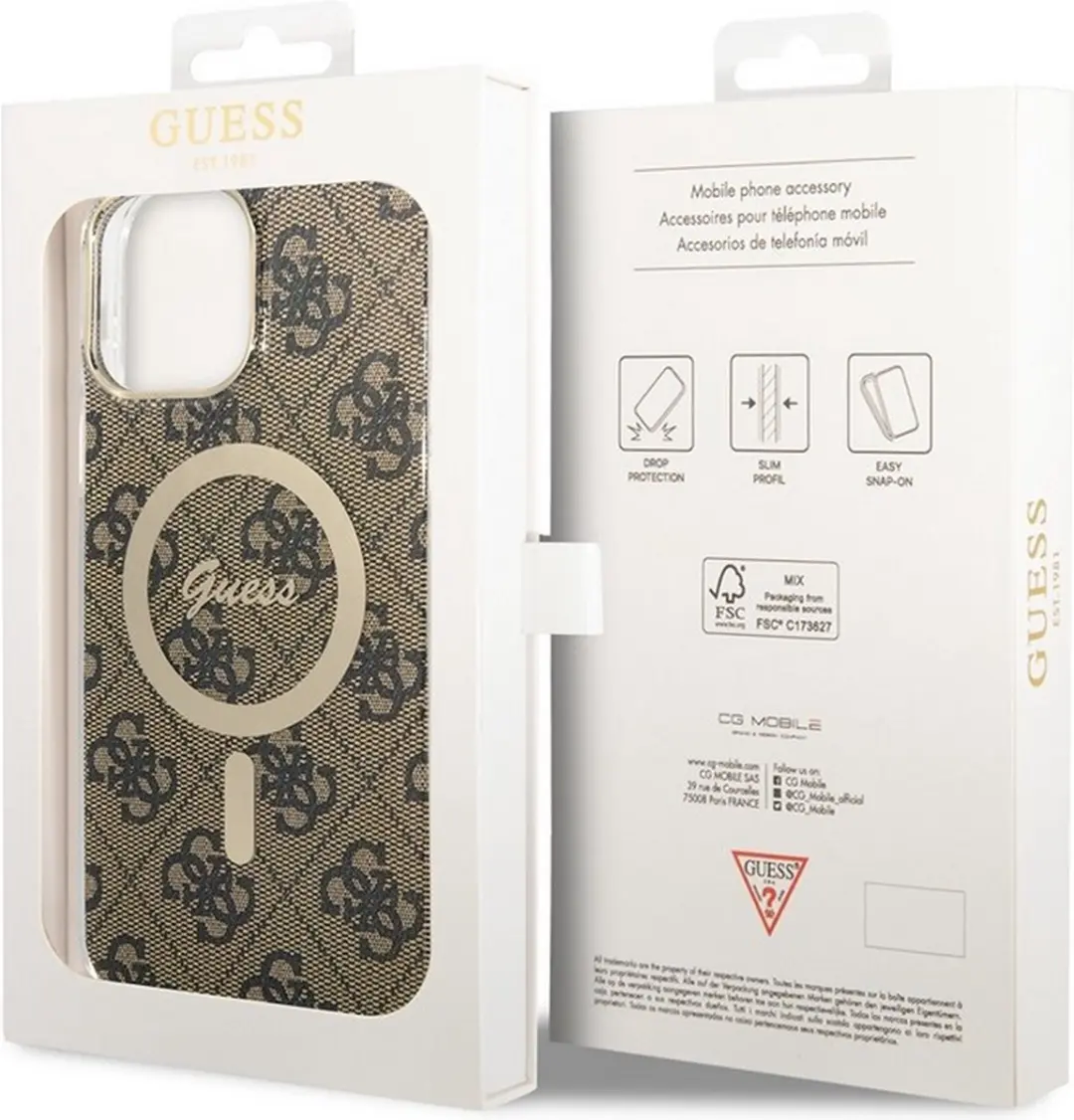 GUESS 4G Back Case - iPhone 13 Pro Max - Bruin