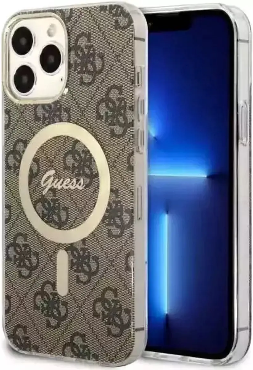 GUESS 4G Back Case - iPhone 13 Pro Max - Bruin