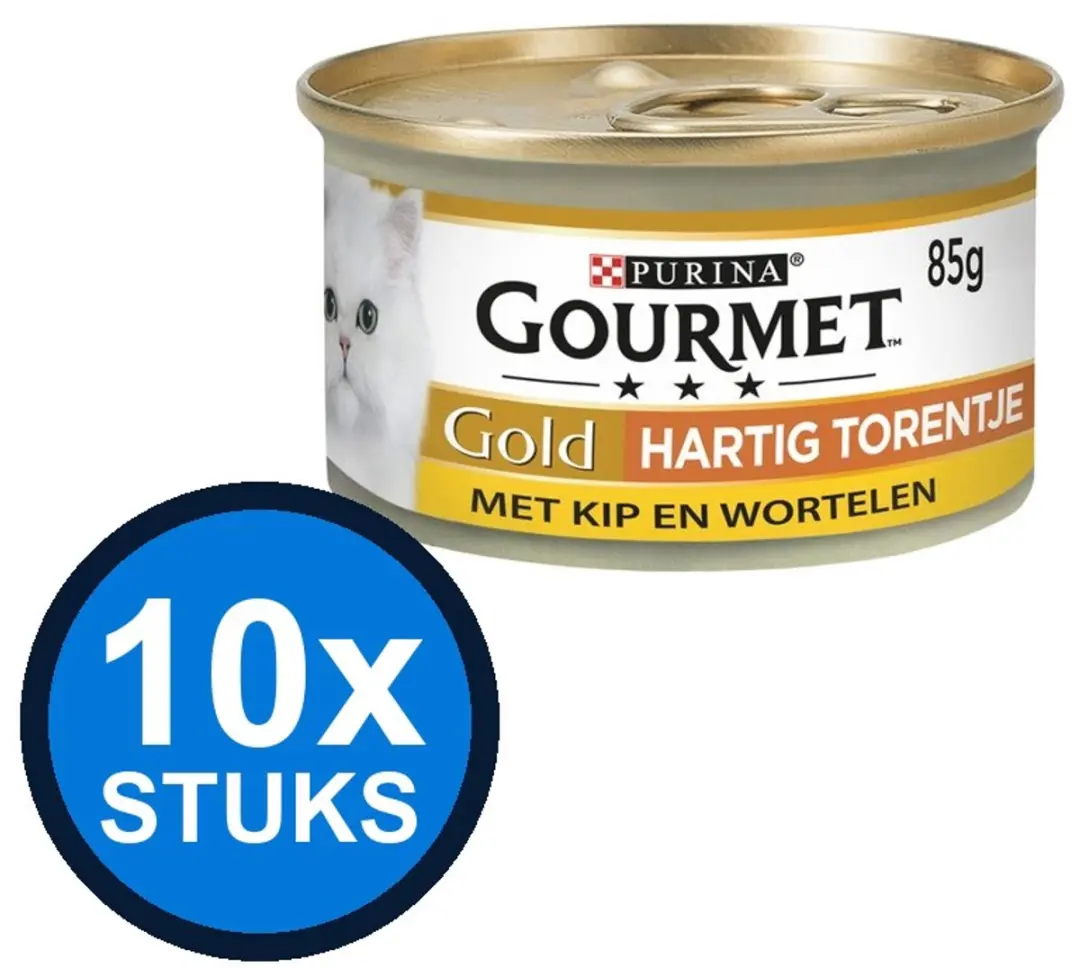 Gourmet Gold Hartig Torentje Kip & Wortel Kattenvoer Natvoer