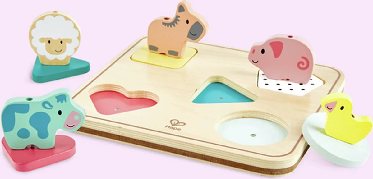 Hape Tom Dierengeluidenpuzzel 12 Stuks