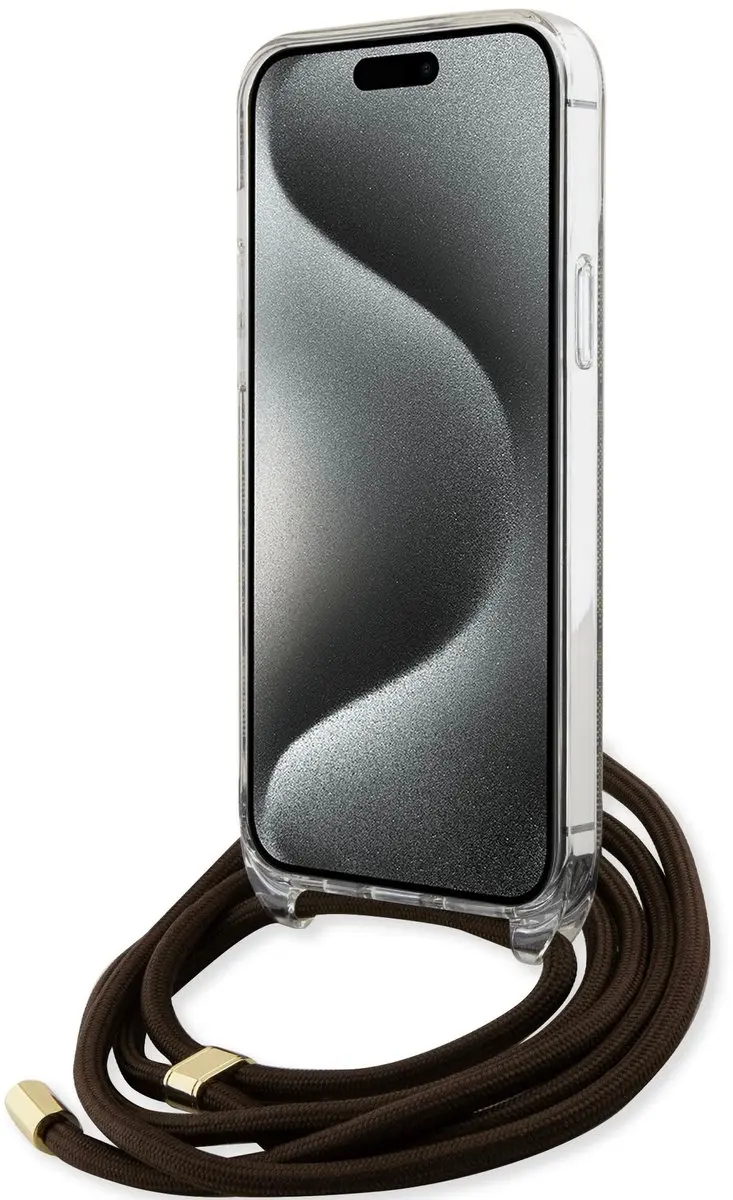 GUESS 4G Printed Crossbody Hoes iPhone 15 Pro - Bruin - afbeelding 6 van 6